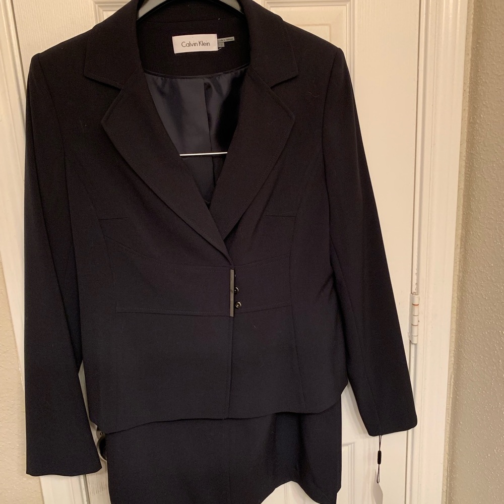 Black Calvin Klein skirt suit size 12